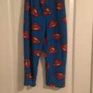 Superman Boys SleepWear Fleece Pants Bottoms Sz M(8)