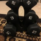 Dumbbell Set With Rack 2 3 5 lbs Exercise Strength Training  Fitness Black