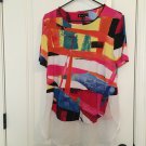 N Touch Women's Short Sleeve Shirt Sz XS MultiColor Top N Touch Women's Short Sleeve Shirt Sz XS MultiColor Top