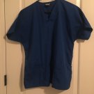 Cherokee Workwear Adult Scrub Uniform Top Shirt Size Medium Royal Blue