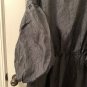 Kika Vargas Women's Plus Size 3X Ruffled Edge Puff Sleeve Midi Dress Black