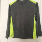 Starter Dri-Star Boys Long Sleeve Compression Shirt Top Size XL 14-16 Gray Green
