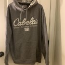 Cabela's World's Foremost Outfitter Men's Sweatshirt Hoodie Size XL Tall Gray