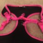 Head Pet Dog Vest Jacket Harness Black Pink Size Medium
