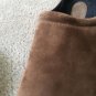 Lands' End Men Women's Suede Leather Slip On Clog Shoes Brown Size 8B