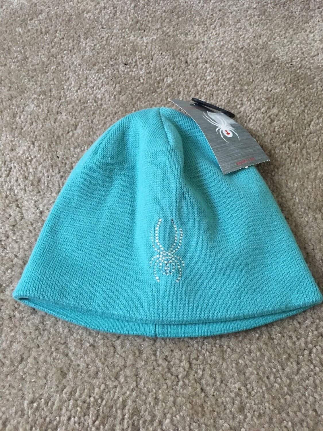Spyder Shimmer Beanie Hat Toboggan Girls Baltic Greenish Bluish
