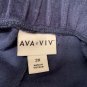 Ava & Viv Women's Plus Size 2X Active Wear Velvet Jogger Pants Blue