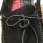 Falls Creek Rustic Cabin Men's Suede Leather House Slipper Shoes Size 9 Black