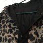 Pak-A-Jak Women's  Back Leopard Print Snap Button Poncho Reversible One Size