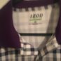 Izod Performance Golf Men's Plaid Short Sleeve Polo Shirt Top Size Large