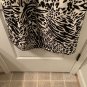 Sergio Hudson Women's Plus Size 2X Leopard Zebra Print Bustier Dress Black Cream
