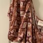 Knox Rose Women's Plus Size 4X Puff Sleeve A Line Dress Tiered Cognac