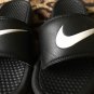 Nike Men's Flip Flops Slides Sandals Shoes Size 6 Black with White Logo