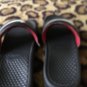 Nike Men's Flip Flops Slides Sandals Shoes Size 6 Black with White Logo