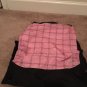 L.L. Bean Plaid Black Drawstring Backpack Sack Bag