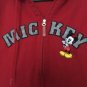 Disney Mickey Mouse Women's Full Zip Hoodie Jacket Size Large Red