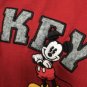 Disney Mickey Mouse Women's Full Zip Hoodie Jacket Size Large Red