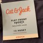 Cat & Jack Boys Quick-Dry Chino Shorts Blue Size 12 Husky Adjustable Waist