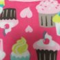 Carter's Cupcake Theme Fleece Footed Pajamas Play Suit Toddler Girls Size 4T