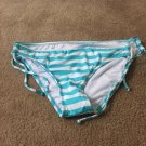 Mossimo Women's Striped Swimsuit Bikini Bottom Size XL Blue White