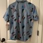 Men's Take Pride Multiflag Blue Denim Jean Button Up Shirt Top