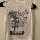 Open Trails Boys Beach Theme Sleeveless T-Shirt Top Size Small 6-7 White