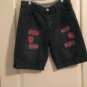 Rocawear Boys Blue Red Destroyed Holes Jean Shorts Size 16