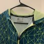 Xersion Boys Web Theme Full Zip Hoodie Jacket Size Large 14/16 Blue Neon Green