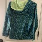 Xersion Boys Web Theme Full Zip Hoodie Jacket Size Large 14/16 Blue Neon Green