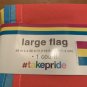 Take Pride Large Flag Rainbow Pink Yellow Blue