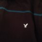 American Eagle Men's Striped Polo Shirt Size Large Brown Blue