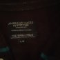 American Eagle Men's Striped Polo Shirt Size Large Brown Blue