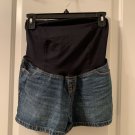 Isabel Maternity Crossover Back Jean Shorts Crossover Back Panel Size 0