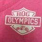 Gildan Hog Olympics Women's Size Medium Short Sleeve Shirt Top Pink White