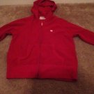 Aeropostale Girls Fleece Full Zip Jacket Size Medium Red
