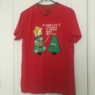 Seven Oaks Christmas Men's Short Sleeve T-Shirt Top Funny Slogan Size Medium Red