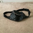 Women's Genuine Leather Fanny Waist Pack Bag Black with Colorful Bling Women's Genuine Leather Fanny Waist Pack Bag Black with Colorful Bling