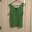 Lauren Ralph Lauren Women's Tank Top Shirt Green Size Large