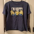 Despicable Me Boys Long Sleeve Shirt Top Size Medium Blue Gray Despicable Me Boys Long Sleeve Shirt Top Size Medium Blue Gray