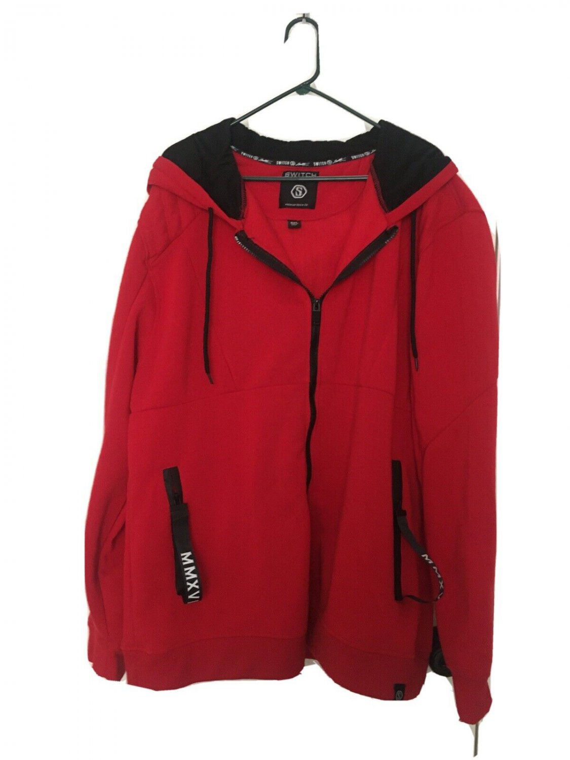 Switch Remarkable Men’s Big & Tall Full Zip Sweatshirt Hoodie Size 4XL Red