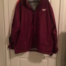 Virginia Tech Hokies Men's Full Zip Jacket Size XXL Burgundy Orange