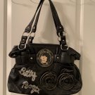 Betty Boop Medallion Leather Handbag Shoulder Bag Purse Black