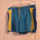 adidas Women's Active Wear Shorts Size Large Blue Yellow