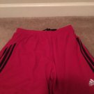 adidas Men's Active Wear Shorts Size XL Red Black Striped