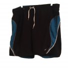 Nike Men's Swim Active Wear Shorts Size Large Black Gray Blue White Striped