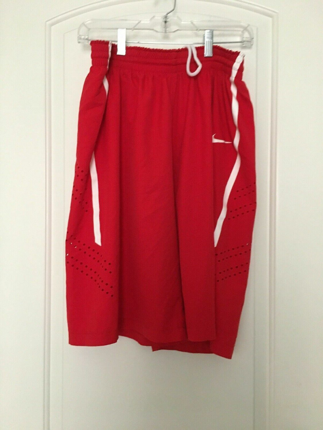 Nike Dri-Fit Men's Active Wear Shorts Size Large Red White