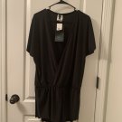 1 Piece Aqua Green Women's Swimsuit Romper Shorts Size Large Black