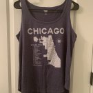 Old Navy Chicago Windy City Graphic Print Tank Top Women's Size Large Blue
