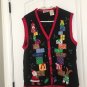 In Resource Women's Size 18/20 Button Front Ugly Christmas Sweater Vest Holiday