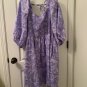 Ava & Viv Women's Plus Size 2X Purple Swirl Puff Elbow Sleeve Mini Dress